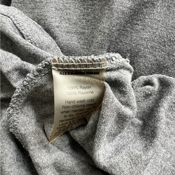 T By Alexander Wang Long Sleeve T-shirt Grey XS - Picture 3 of 4